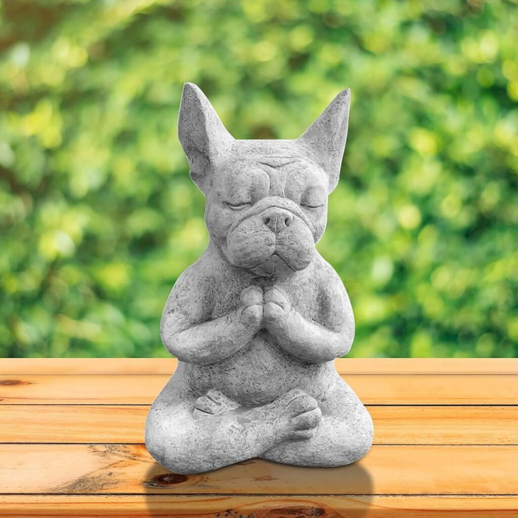 Meditating French Bulldog Statue
