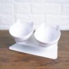 Cat Double Bowl Anti-Vomiting Orthopedic Cat Bowl - full